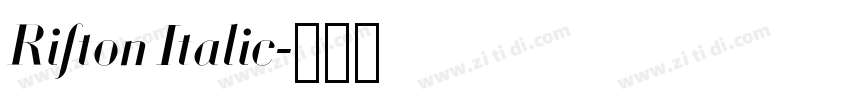 Rifton Italic字体转换